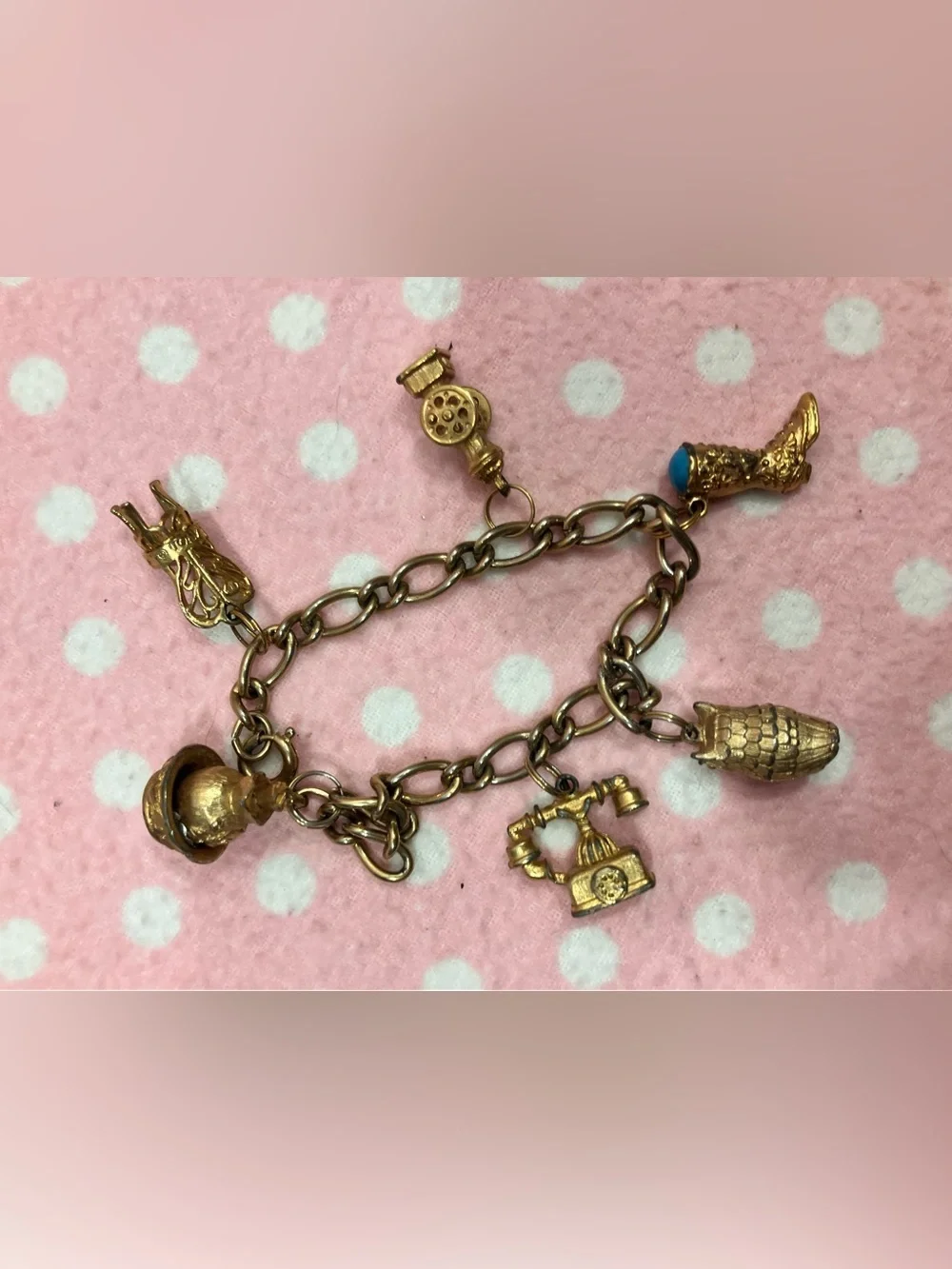 Avon Faux Gold charm bracelet - medium